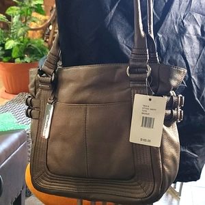 Tignanello Bronze leather shoulder bag